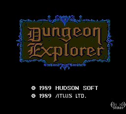 Dungeon Explorer title screen for TurboGrafx-16